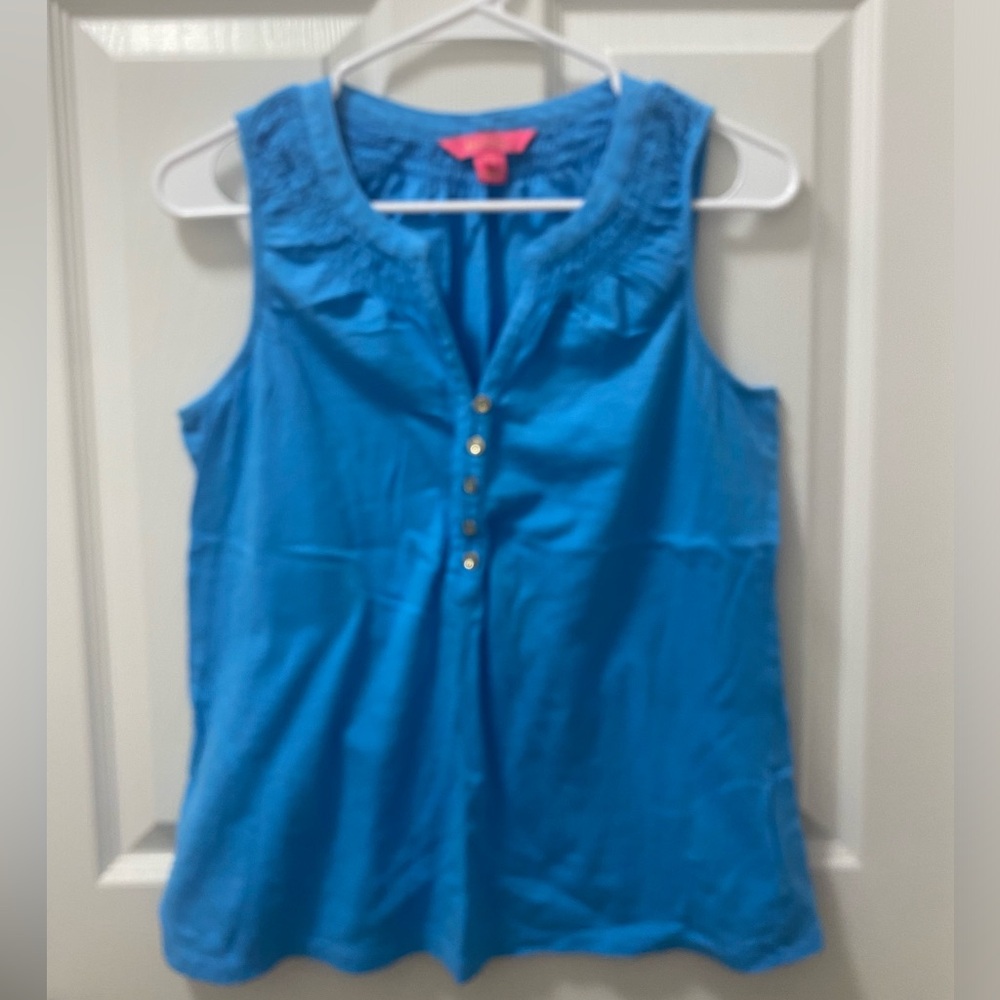 Lilly Pulitzer Essie tank, medium, EUC, blue